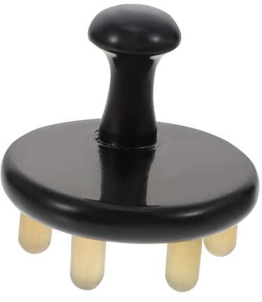 PLAFOPE Oxhorn Massagekam Ergonomisk Bredtandad Hårbottenskrubbare Smärtlindrande Relaxation För Hår och Hårbotten
