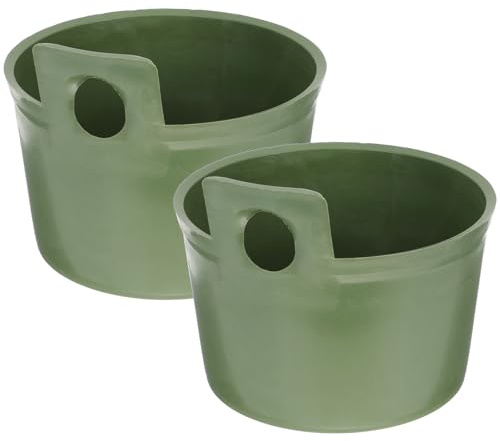 PAMINGONO 2 pièces Louche de Jardin à Manche pour Arrosage et Fertilisation Godets Polyvalents Plastique pour Plantes Capacité Large et Surface Lisse Facile à Nettoyer