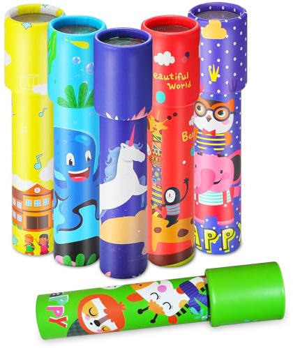 JYSNOW 6 Pièces Kaleidoscope, Kaléidoscopes pour Enfants, Kaléidoscope Classique, Cadeaux de Fête d'anniversaire pour Enfants, pour la Fête d'enfants, Anniversaire, Jouet Éducatif (Multicolore)