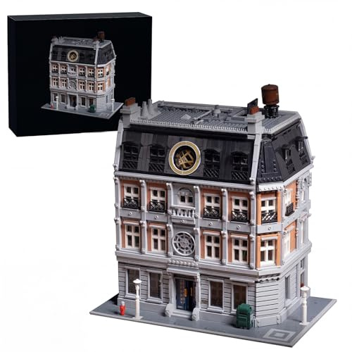 Mocbuiie Sanctum Sanctorum Klemmbausteine Haus mit Licht | 6619 Teile Modular Building, 4-stöckiges Gebäude Modellbausatz für Erwachsene, Kompatibel mit Panlos 613001
