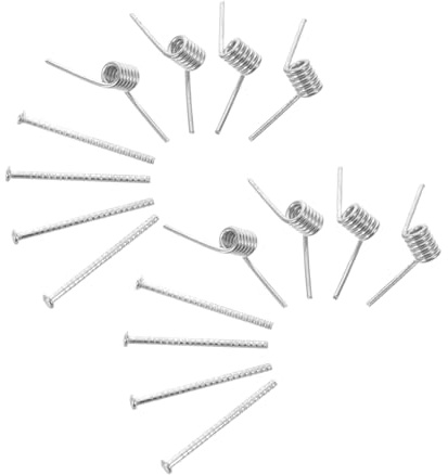 Alipis 8 Pezzi Molla per Fermagli per Chioma in Acciaio Inox Argento, Design a V, Alta Elasticità, Dimensioni 2.50x0.70x0.40cm, per Riparazioni e Accessori per Chioma
