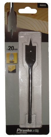 Black+Decker X52035-QZ - Broca de pala al cromo-vanadio con punta de centrar y bordes afilados para madera. ø 20.0 mm.
