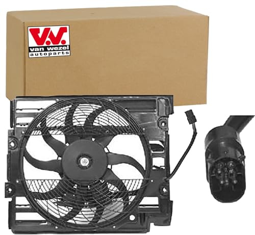 VAN WEZEL 0639751 Kühlerlüfter Klimaanlage mit Elektromotor mit Kühlerlüfterrahmen (Zarge) Vorne 64548380780 64548370993 64548371362