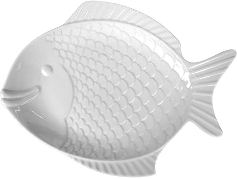 Holst Porzellan/Germany FISCH 50 Plato para pescado 50 cm Nemo, blanco, 49 x 30.5 x 6 cm
