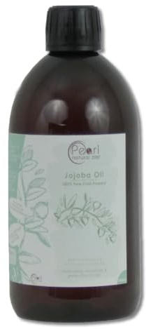 100% Pure Golden Jojoba Oil 500ml - Cold Pressed, Unrefined, Vegan, Hexane Free, No GMO. A Perfect Aromatherapy and Massage Base Oil 500ml