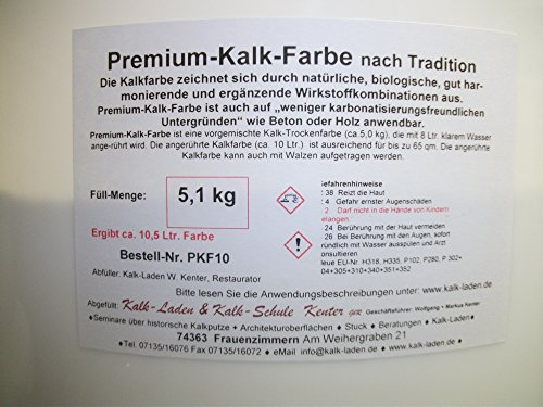 Kalk-Farbe Premium Tradition 5,1 kg für 10,5 Ltr. Farbe/ca. 65 qm naturweiß