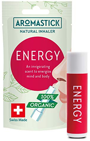 AromaStick Energy Aromatherapy Nasal Inhaler, Essential Oils, 0.8 ml