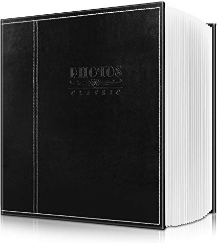 Safedealshop Magnetic Self-Stick Page Photo Album,Leather Cover,Holds 4X6,5X7,6X8,8X10,10X12 of Photos,Suitable for Anniversary Albums,Wedding Photo Album,Baby Growth,Family Album.
