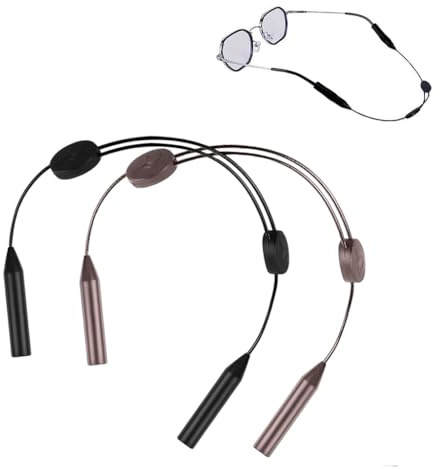 SWINILAYA Brillenband Sport - 2er Set Schwarz and Brown, Flexibles & Wasserdichtes Silikon-Brillenband für Herren, Damen & Kinder, Stabiler Halt beim Laufen, Schwimmen & Outdoor-Aktivitäten