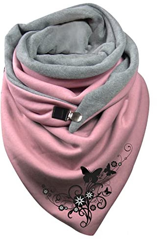 Zilosconcy Damen Schal Herbst Schal Herren Schwarz Kurz Strickschal Weiß Loop Schal Damen Herbst Uni Winterschal Damen Kuschelig Rosa Kaschmir Schal Halstuch Scarf Winter Scarf