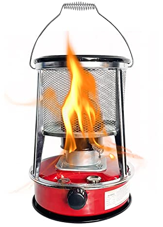 Samnuerly 4.6L/6L Petroleumheizung Effizienter Petroleumofenbrenner mit Überhitzungsschutz Campingheizung Winterraumheizung für drinnen und draußen (rot)