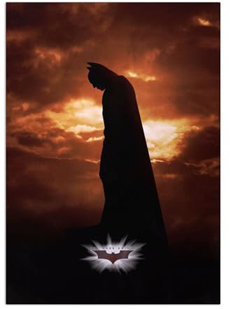 Displate Officiel DC Comics Poster Métallique Fixation Magnétique Licence Officielle Image Affiche de Haute Qualité Batman Begins - Batman Begins Movie Art 1 hauteur 67,5 cm largeur 48 cm