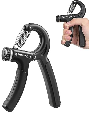 Handtrainer Fingertrainer Unterarmtrainer,5-60kg Verstellbarer Griffkraft Trainer Handgriffe für Handgelenk Unterarm Trainingskraft Trainer Rutschfester Für Sportler und Handrehabilitationsübungen