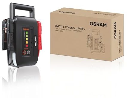 OSRAM BATTERYstart PRO 1000, OEBSPL1000, Lithium-Ionen-Kobalt-Starthilfe für professionelle Werkstätten, für kleine/mittlere/große Autos und Transporter
