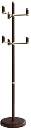 Garderobenständer, Hutablage, Garderobenständer, Garderobenständer aus Holz im chinesischen Stil, freistehende Messing-Sandelholz-Garderobe für Zuhause und Büro, Standgarderobe, Garderobenst