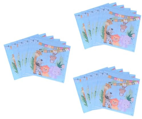 STOBAZA 60stücke Tier- Papierservietten Für Zoo-party Wiederverwendbar-napkins Mit -design Für Geburtstagsfeiern Und Jubiläen Dekorativ Und Praktisch