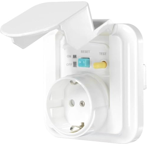 sygonix SY-5775152 1fach Unterputz-Fehlerstrom-Sicherheitssteckdose erhöhter Berührungsschutz IP44 Weiß