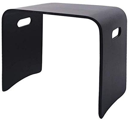 Fußhocker, Arbeitshocker, Beauty-Hocker, Duschhocker, Holzhocker, Tritthocker, Holz, kleine Wechselschuhe, Nachttisch, kreativ, multifunktional, Haushalt, kreativ (Farbe: Schwarz, Größe: 48