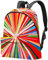 WOSHJIUK Reiserucksack für Damen,Rucksack für Herren,bunter Streifenregenbogen wirbelt,Rucksack