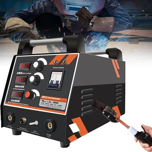 YANGYMM Macchina per Pulizia Dell'Elettrolisi Cordone Saldatura 3600, Processore Cordone Saldatura in Acciaio Inossidabile, Detergente Saldature Industriale per TIG, Miglioramento Dell'Efficienza