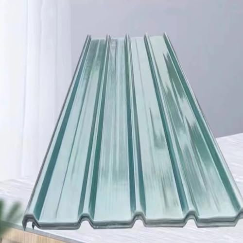Dachplatten für Außenbereich,Bitumenwellplatten,Transparente Tageslichtplatten,FRP-Dachmaterial,1mm Dicke Regensichere Dachbleche,für Carport-Gewächshaus-Wintergarten (0.9x2.2m/35x87in,8 Pcs)