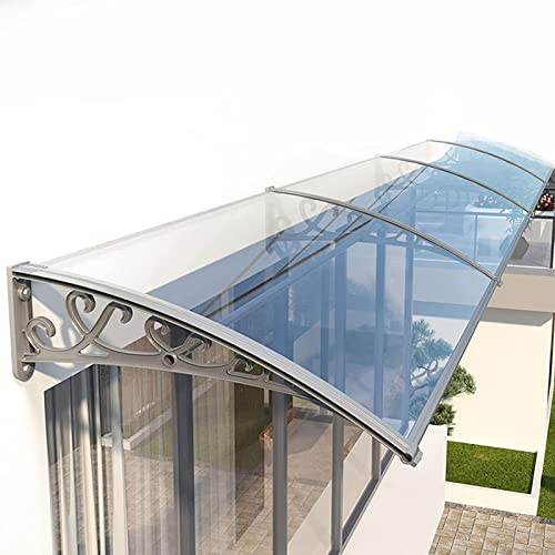 Fenster-/Tür-Markise, Überdachung, Regenschutz, Außendach für Haus, Zelt, Verkleidung vorne über der Veranda, Terrasse, UV-Schutz, Schneeschutz, Sonnenlichtschutz, solide Platte, transparent
