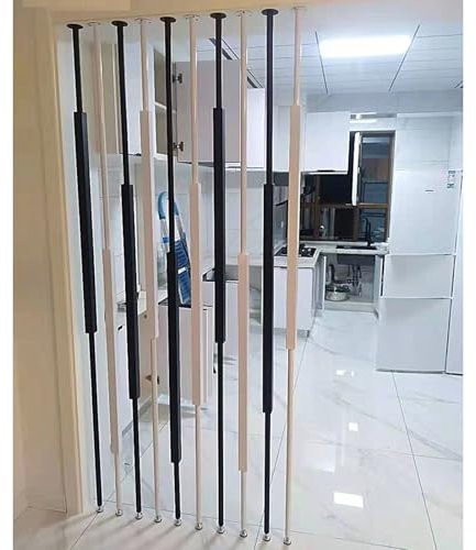 Raumteiler aus Holzlatten vom Boden bis zur Decke, 60 cm, 90 cm, 120 cm, 150 cm, 210 cm, hohe Trennwand, Schlichte und Moderne Einrichtung für den Eingangsbereich, Restaurant und Büro (Höhe