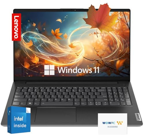 Lenovo Newest V15 Series 15.6'' FHD Laptop • 32GB RAM • 1TB PCIe SSD • Intel Dual-core Processor • Ethernet Port • Low-Blue Light • HDMI • WiFi & Bluetooth • Windows 11 • w/WOWPC Recovery USB