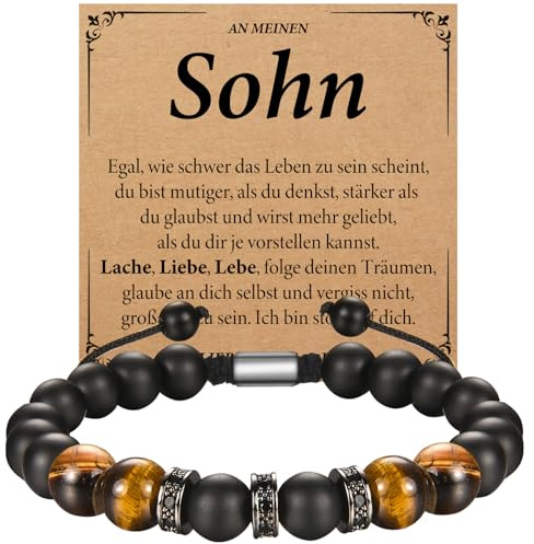 wynn's Sohn Neffe Enkel Bruder Papa Onkel Mann Freund Geschenk, Armband Geschenke für Männer, Geschenk für Männer Jungen zum Geburtstag Weihnachten Valentinstag Vatertag Taufe Abschluss