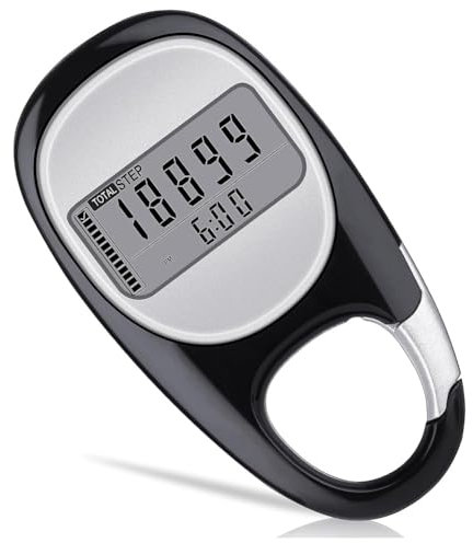 Gvvsjgdbis Podomètre 3D pour Les Pas et Les Kilomètres de Marche, Compteur de Pas Portable pour la Marche avec Distance