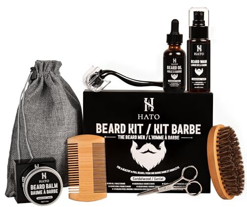 HATO Beard Kit, Bartpflege-Set für Männer, L'Homme à Barbe