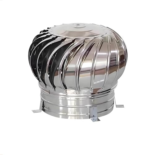 130mm Comignolo Girevole – Cappello eolico per camini in acciaio inox 304, Resistente al Vento Antipioggia Fumaiolo, Perfetto per Uso Domestico Camino e Canna Fumaria(200mm/7.87in(304))