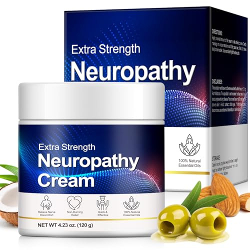 Neuropathy Cream Extra Strength for Feet, Legs, Back, Joints, Muscles, Nerve Soothing, Deep Hydration, with Rosemary, Lavendar, Natural Formula, Gentle & Fast-Absorbed|120g
