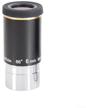 66 Grad Ultra Wide Astronomisches Teleskop Okular Metallkörper mit mehrschichtiger grüner und violetter Beschichtung, faltbare Augenmuschel 6 mm, 9 mm, 15 mm, 20 mm Brennweiten kompatibel (6 mm)