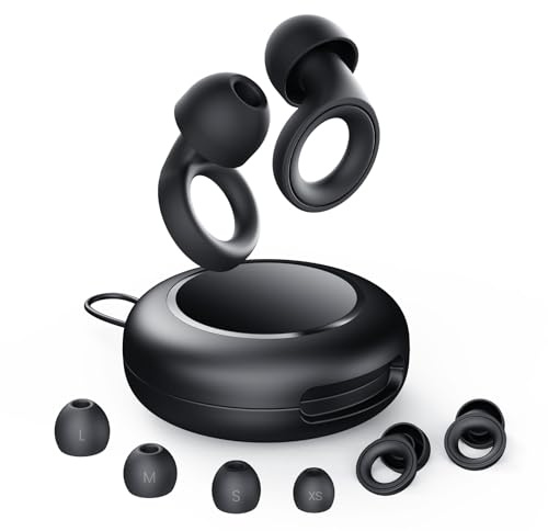 Jayine Ear Plugs for Sleep, Soft Flexible Hearing Protection, Reusable Silicone Earplugs for Sleeping, Focus, Festivals and Noise Sensitivity - 30dB Noise Reduction Ear Plugs 2 Pairs