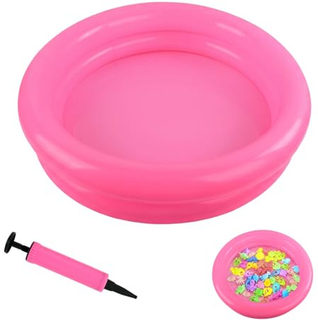 Planschbecken für Kinder, Aufblasbare Pool, Planschbecken Klein, 60cm Durchmesser, Aufblasbares Schwimmbecken Kinder, Kinderpool Aufblasbar für Outdoor, Garten, Strand