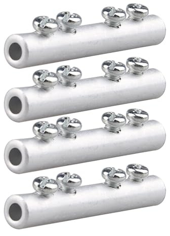Confezione da 4 connettori di transizione rame-alluminio, terminali antischiacciamento ad alta potenza, 1,5-50 mm², fissaggio a doppia vite Capicorda(B,(10-35 sq mm))