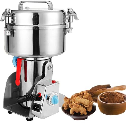 YNIYUJKL Macinino Elettrico per Cereali - Macinino Professionale per Spezie, caffè, Erbe Aromatiche, Pepe, Mais E Mangimi Secchi - Ideale per Uso Domestico E Commerciale,1500g