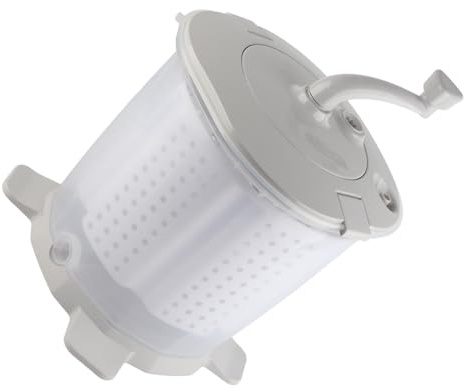 Phefop Lavatrice Manuale Portatile Non Elettrica 2 in 1 (Lavaggio e Centrifuga) a 1200 Giri/min, con Cestello Rimovibile e Ventose — Ideale per Campeggio, Appartamenti, Dormitori e Capi