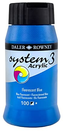 Daler Rowney Pintura acrílica sistema 3 Fluorescent Blue (100)