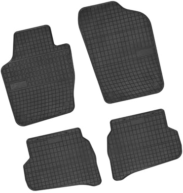 Bär-AfC VW04302 Gummimatten Auto Fußmatten Schwarz, Erhöhter Rand, Set 4-teilig, Passgenau für Volkswagen Polo Typ 6R / 6C Baujahr 2009-2017 (auch Facelift ab 2014) 3. & 5-TRG.