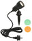 Briloner Leuchten Gartenleuchte, Wegeleuchte, 1 x LED GU10 3W 250lm, inkl. Farbfilter orange, grün, inkl. Erdspieß und Wandhalterung, Kopf schwenk- und drehbar, inkl. Steckerzuleitung 2,0m, IP44, schwarz 3075-015 1er spot