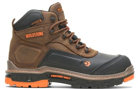 Wolverine Men'sOverpass 6 Mid Composite Toe Waterproof Work Boot, Summer Brown, 10 Medium