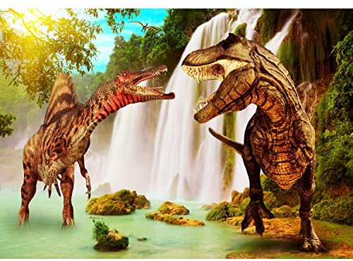 Runa Art Fototapete Kinderzimmer Dinosaurier 352 x 250 cm Vlies Tapeten XXL Moderne Wandtapete Bunt 9481011c