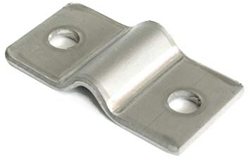 20 x Edelstahl Zaunhalter Gabione Klemme Mattenzaun Montageklemme Uni Stahlgitterklemme für Gitter Zaun V2A 40x20 mm.