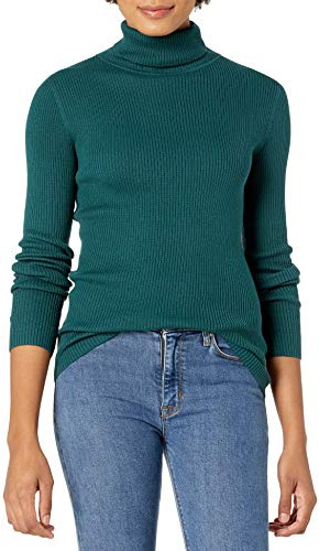 Amazon Essentials Femme Pull à Col Roulé Léger à Manches Longues et Coupe Ajustée