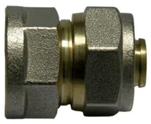Raccordo diritto F per tubo multistrato a stringere 3/4 x26mm