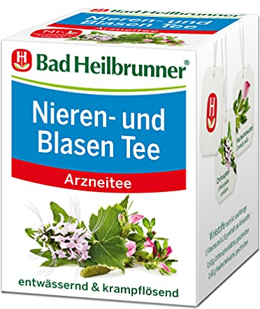 Bad Heilbrunner Nieren- & Blasen Tee - Arzneitee im Filterbeutel - Tassenfertig - Birkenblätter - bei bakteriellen & entzündlichen Erkrankungen der Harnwege (12 x 8 Filterbeutel)