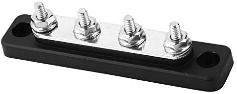 4-Stift-Klemmleisten-Kit, 4-Positionen-Sammelschiene Elektrischer Anschlussblock 100A AC 300V DC 48V für LKW Wohnwagen Busse Boote