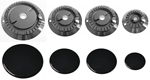 Whirlpool - Ignis - Terim - Kit 4 bruciatori Defendi completi di piattelli spartifiamma per cucina piano cottura 4 fuochi - Made in Italy - WR02